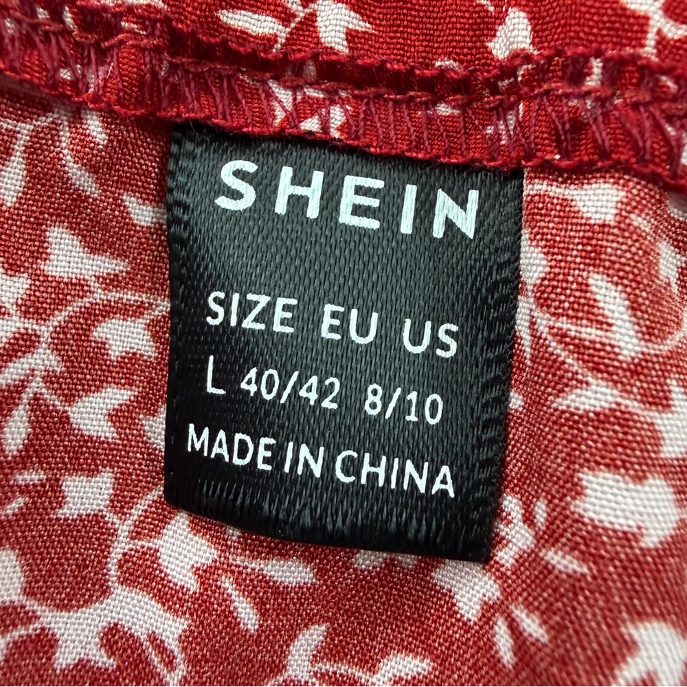 Floral Red Mini Dress - Picture 5 of 6